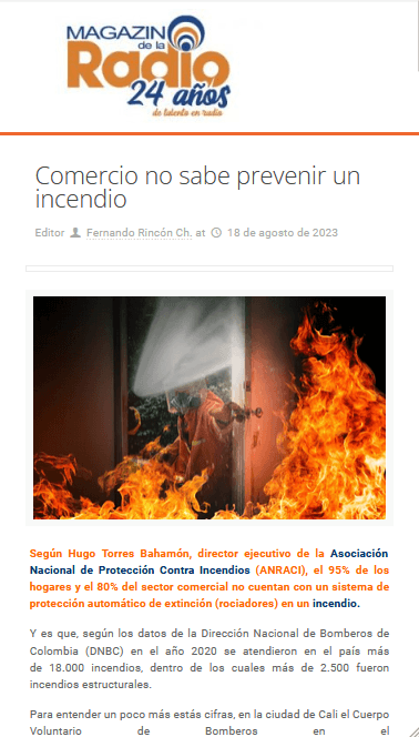 Comercio No sabe Prevenir un incendio