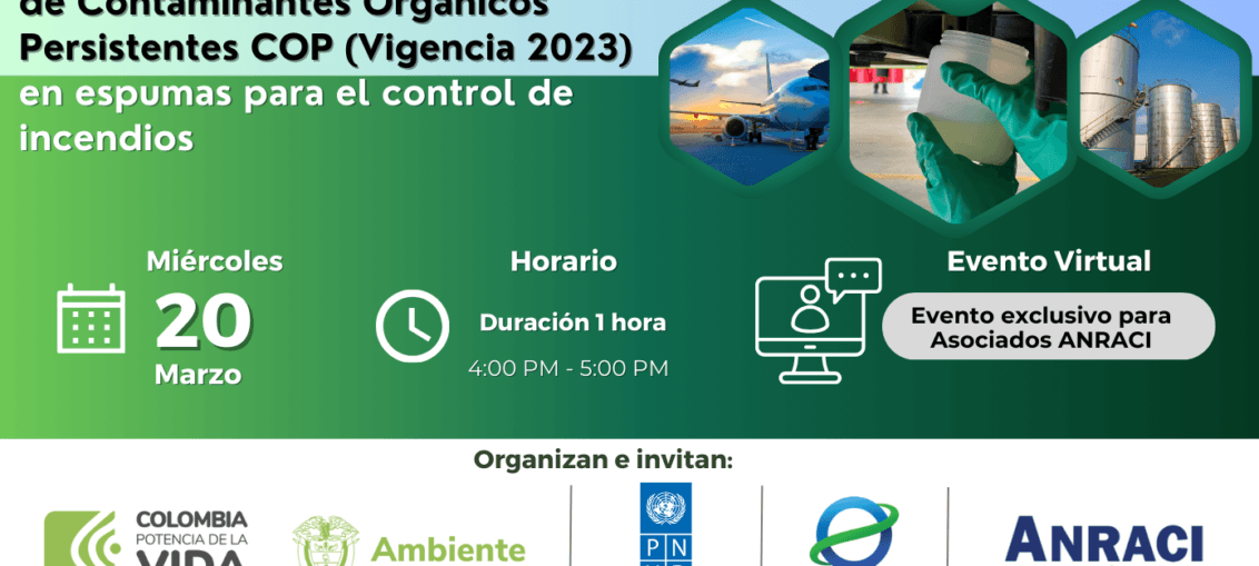 Resultados iniciales del estudio de Contaminantes Orgánicos Persistentes COP (Vigencia 2023) en espumas para el control de incendios.