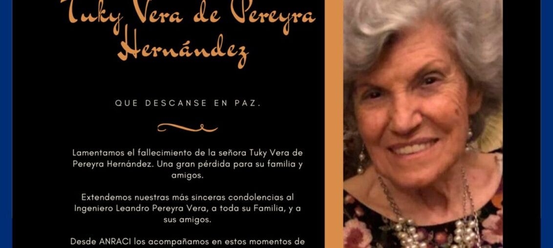 Condolencias Tuky Vera de Pereyra Hernandez