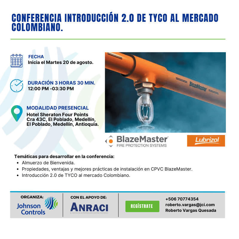 Introducción 2.0 de TYCO al mercado Colombiano.