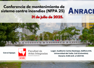 Conferencia de Mantenimiento de Sistemas Contra Incendios (NFPA 25) dentro de la ruta de Protección Contra Incendios y Seguridad Humana.