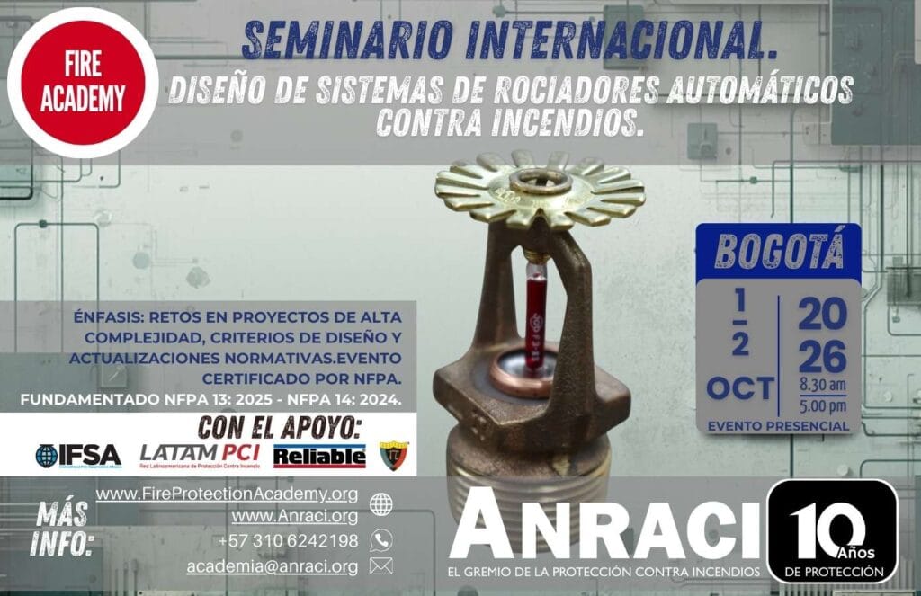 Seminario Internacional: Diseño de Sistemas de Rociadores Automáticos Contra Incendios.​