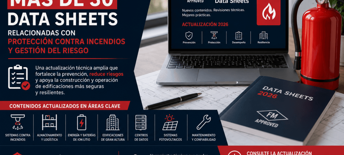 FM actualiza más de 30 Property Loss Prevention Data Sheets: cambios clave para la protección contra incendios y gestión del riesgo
