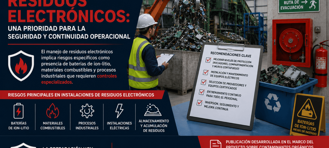 Protección contra incendios en instalaciones de residuos electrónicos: una prioridad para la seguridad y continuidad operacional