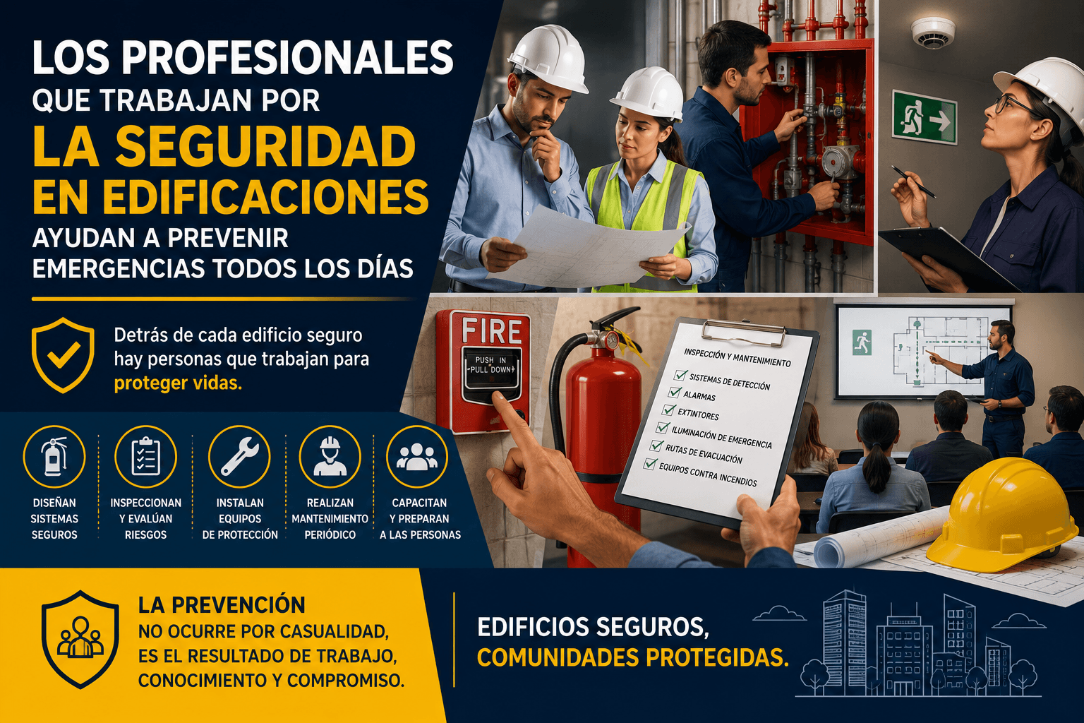 Los profesionales que trabajan por la seguridad en edificaciones ayudan a prevenir emergencias todos los días