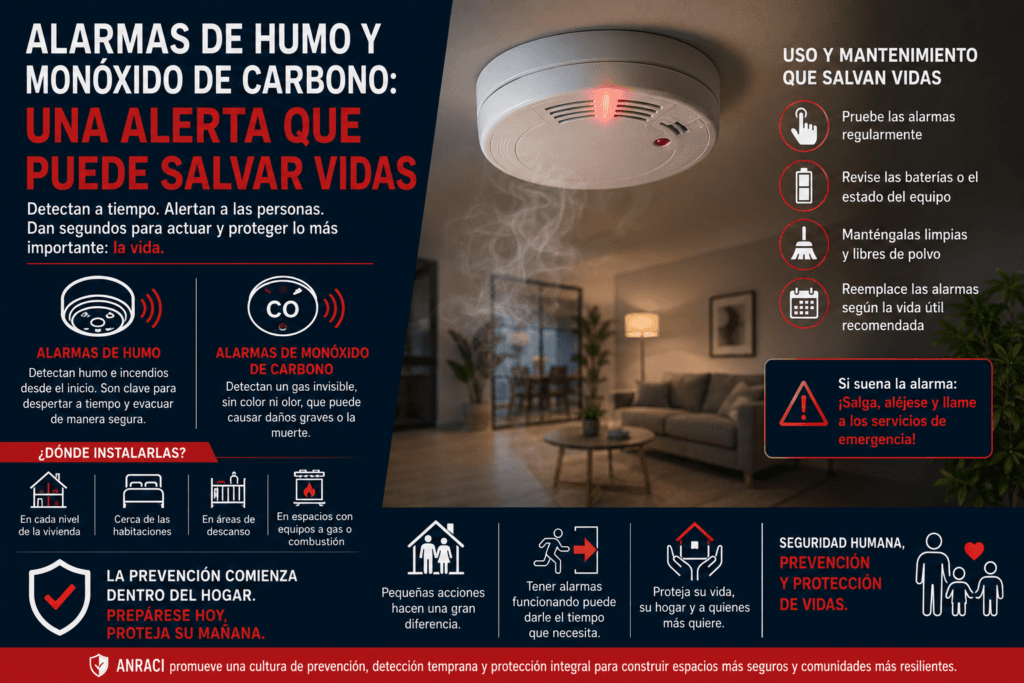Alarmas de humo y monóxido de carbono: una alerta que puede salvar vidas