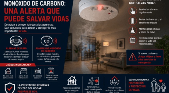 Alarmas de humo y monóxido de carbono: una alerta que puede salvar vidas