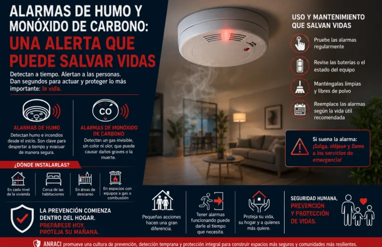 Alarmas de humo y monóxido de carbono: una alerta que puede salvar vidas