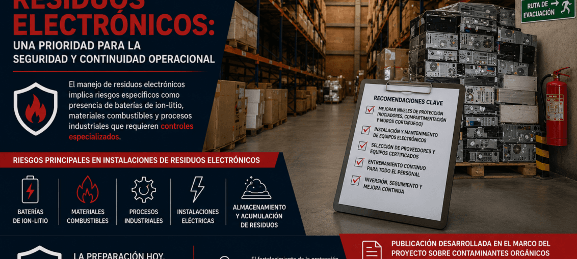 Protección contra incendios en instalaciones de residuos electrónicos: una prioridad para la seguridad y continuidad operacional