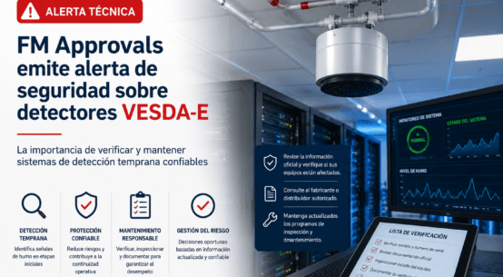 FM Approvals emite alerta de seguridad sobre detectores de humo por aspiración VESDA-E