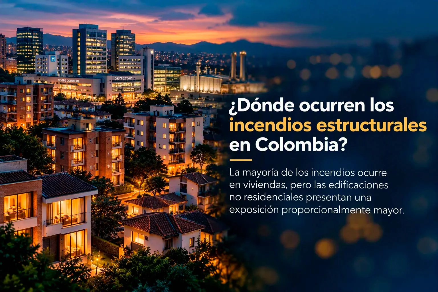 ¿Dónde ocurren los incendios estructurales en Colombia?